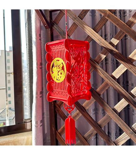 Amazon.com: PPOIUYK Red Chinese Lanterns Chinese Style Palace